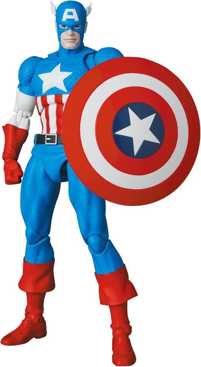 MEDICOM TOY MAFEX No.217 Captain America Comic Ver. Action Figure JAPAN