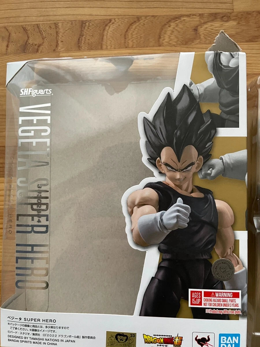 USED S.H. Figuarts Dragonball Z Super Hero Vegeta Action Figure Tamashii Bandai