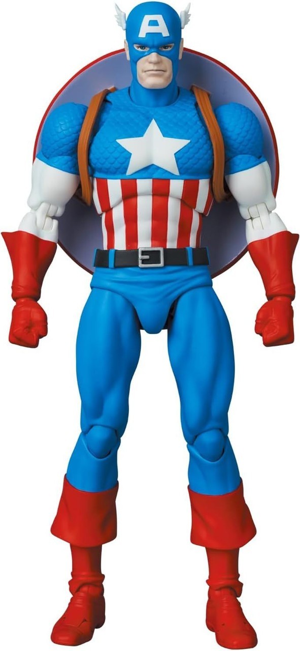 MEDICOM TOY MAFEX No.217 Captain America Comic Ver. Action Figure JAPAN