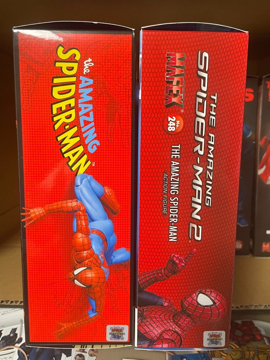 MAFEX No.185 Spider-Man Classic Costume & No.248 The Amazing Spider-Man 2 Figure Set Medicom Toy from Japan