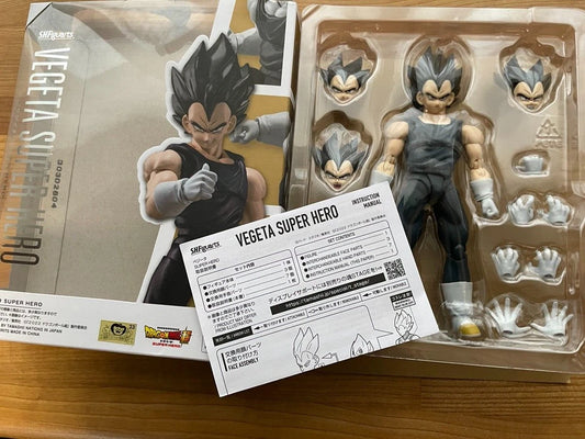 USED S.H. Figuarts Dragonball Z Super Hero Vegeta Action Figure Tamashii Bandai