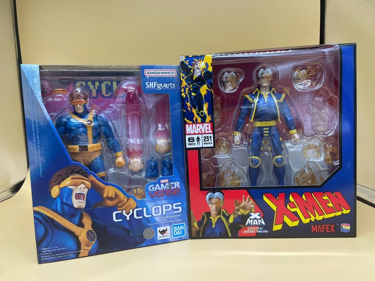 S.H.Figuarts Cyclops Gamerverse & MAFEX X-Man Nate Grey Figure Set from Japan