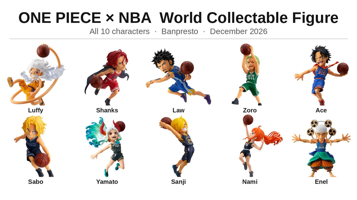 ONE PIECE × NBA World Collectable Figure – all 10 characters