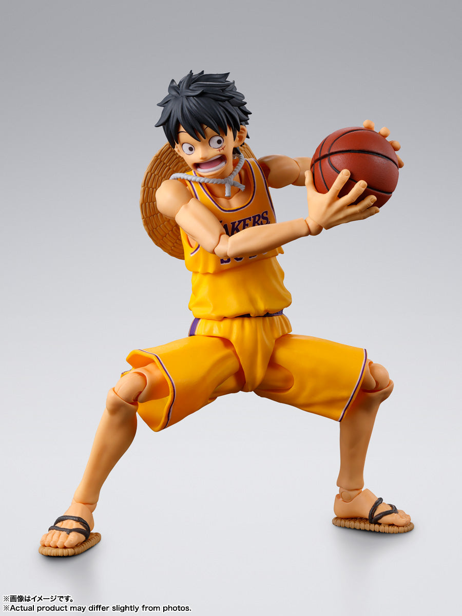 Bandai S.H.Figuarts ONE PIECE NBA Monkey D Luffy Los Angeles Lakers Figure Japan